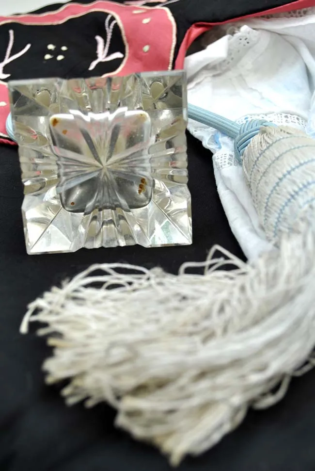 1930s Vintage Art Deco Lead Crystal Perfume Atomiser Bottle