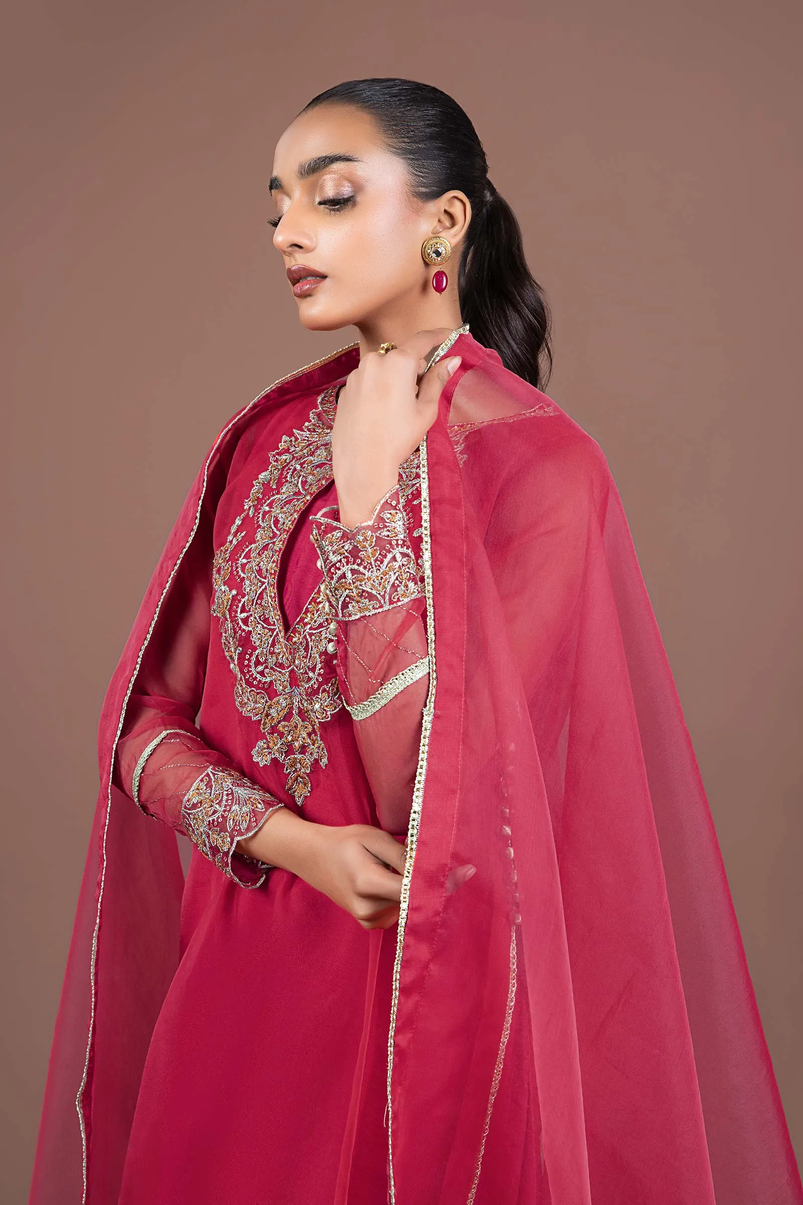 2 Piece Dyed Organza Suit | MB-F24-515