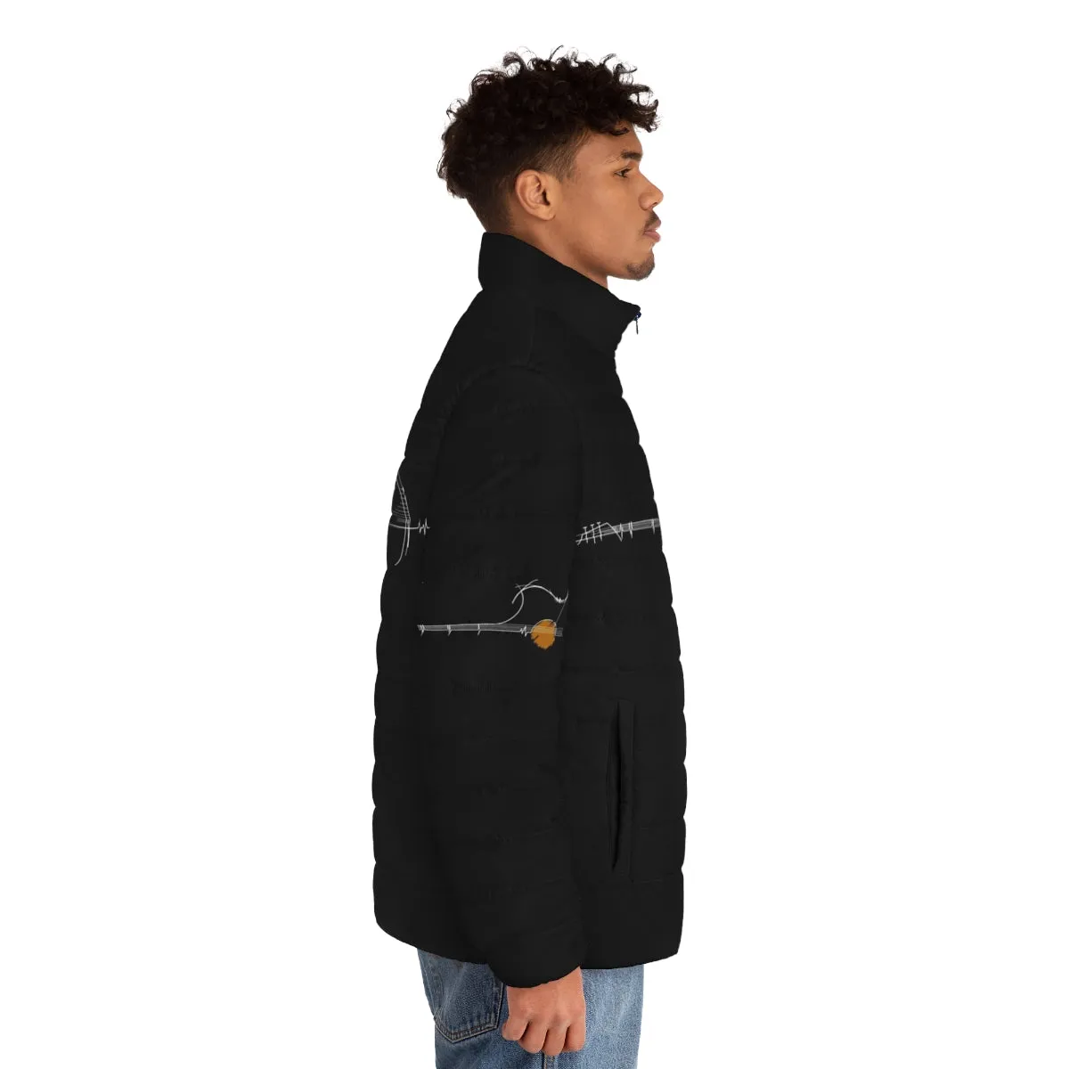 Acoustical Heartbeat Puffer Jacket: Stay Warm and Stylish with this Guitarist-Inspired Outerwear