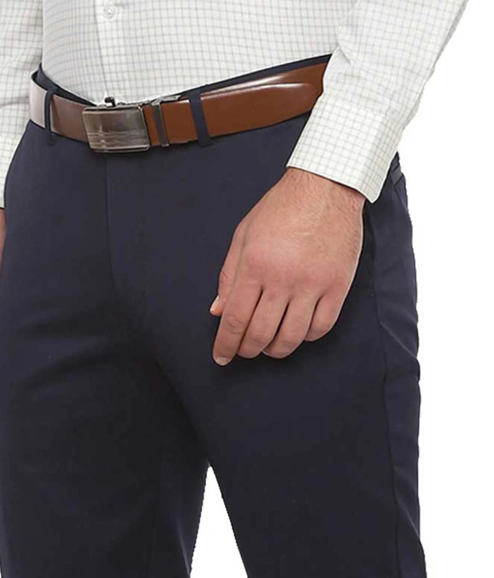 American-Elm Navy Blue Slim Fit Office Pant for Men | Slim Fit Formal Trouser for Men