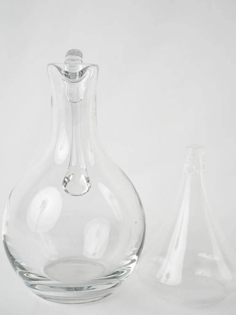 Antique French wine decanter - all glass
