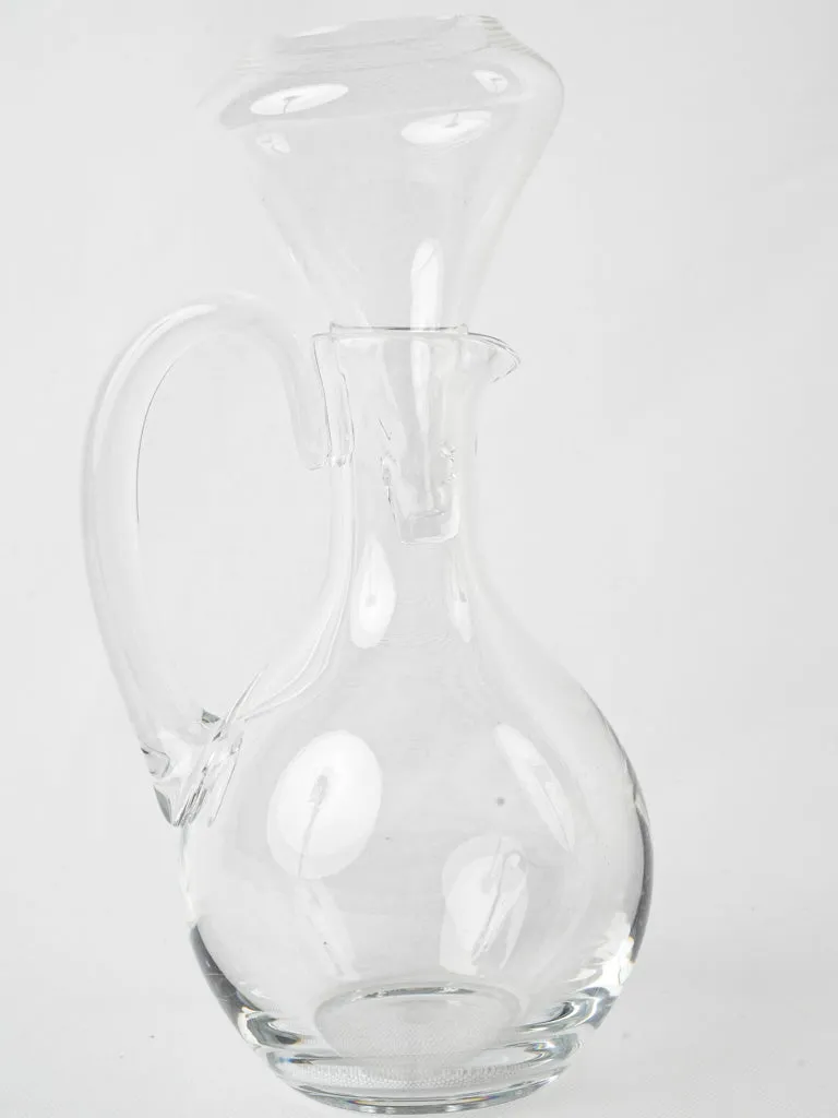 Antique French wine decanter - all glass