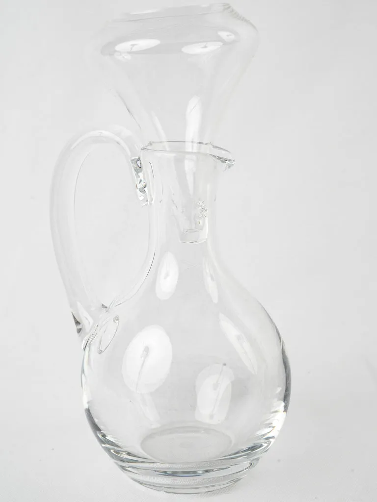 Antique French wine decanter - all glass