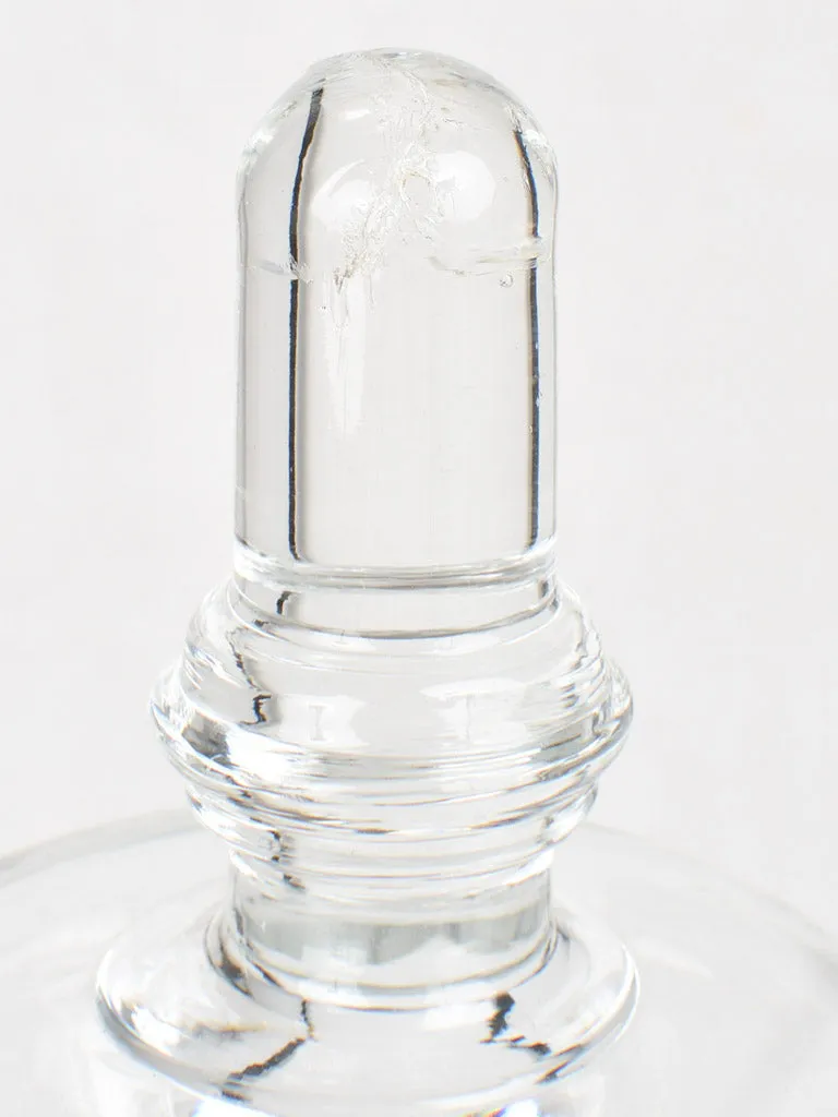 Antique lidded crystal jar 16½"