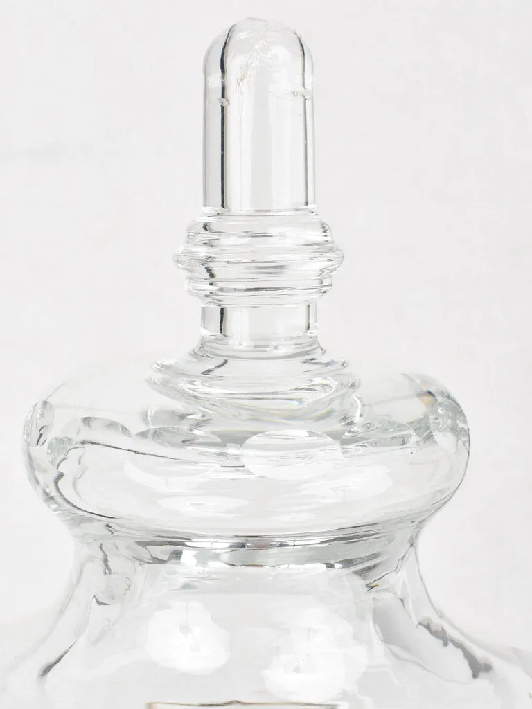 Antique lidded crystal jar 16½"