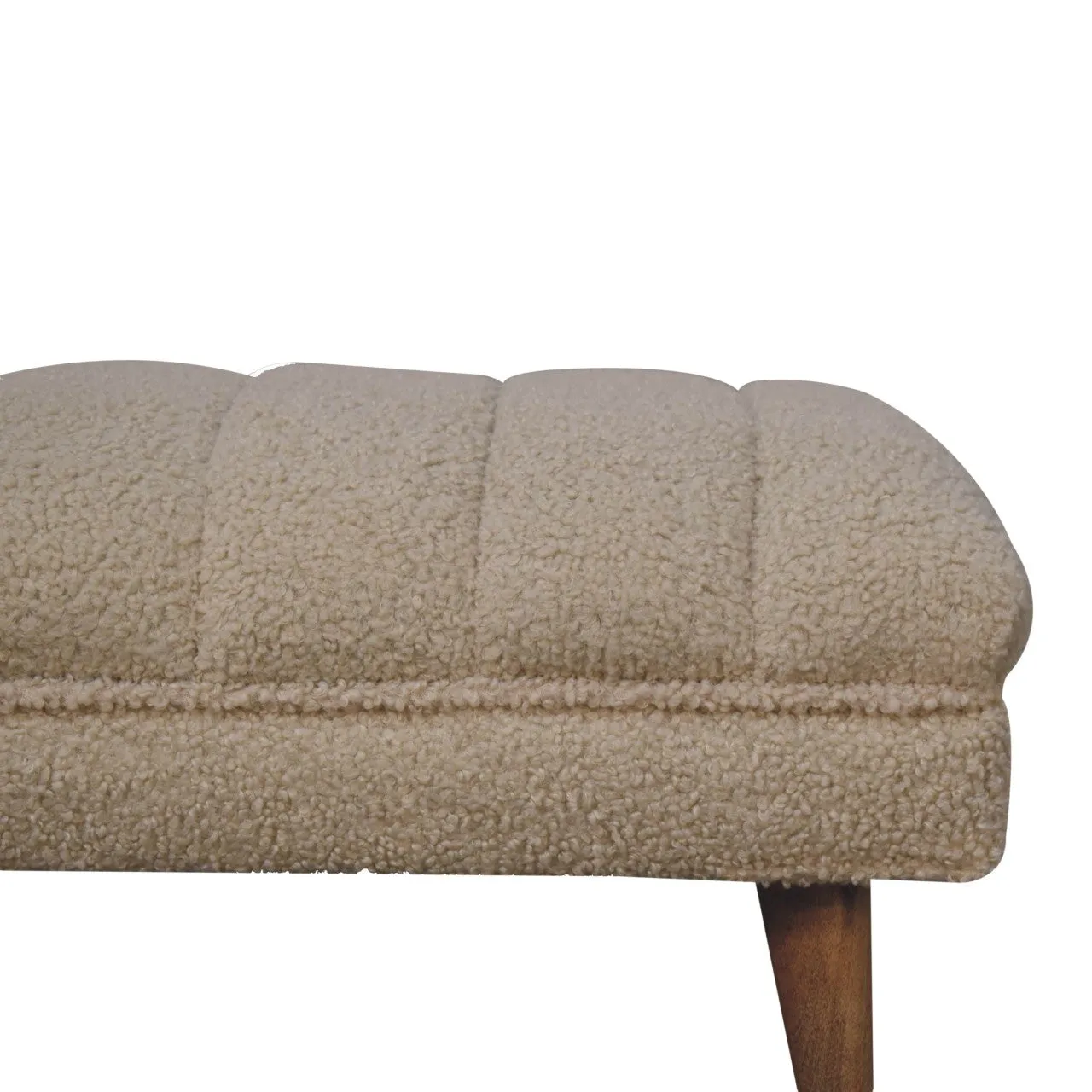 Artisan Cream Boucle Puffer Bench