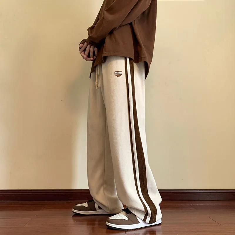 Baggy Striped Men's Straight-leg Pants Fashion Hip Hop Streetwear Brand Harajuku Man Trousers Casual Male Pants
