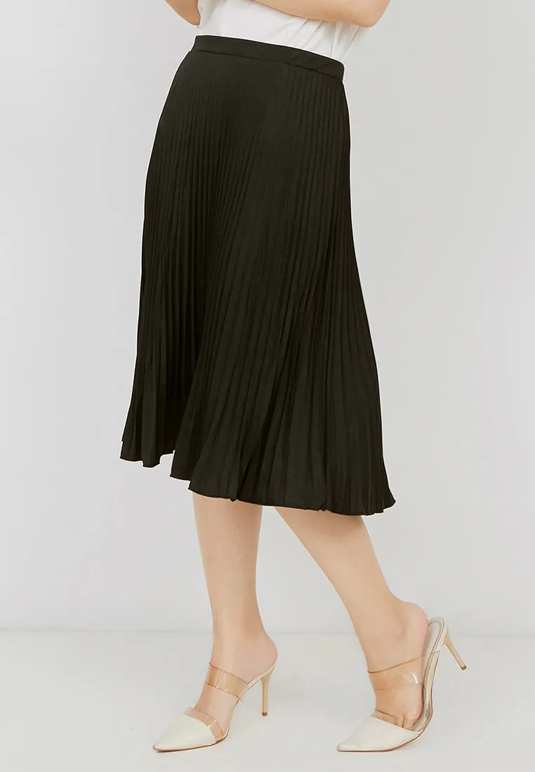 Basic Pleated Skirt Black