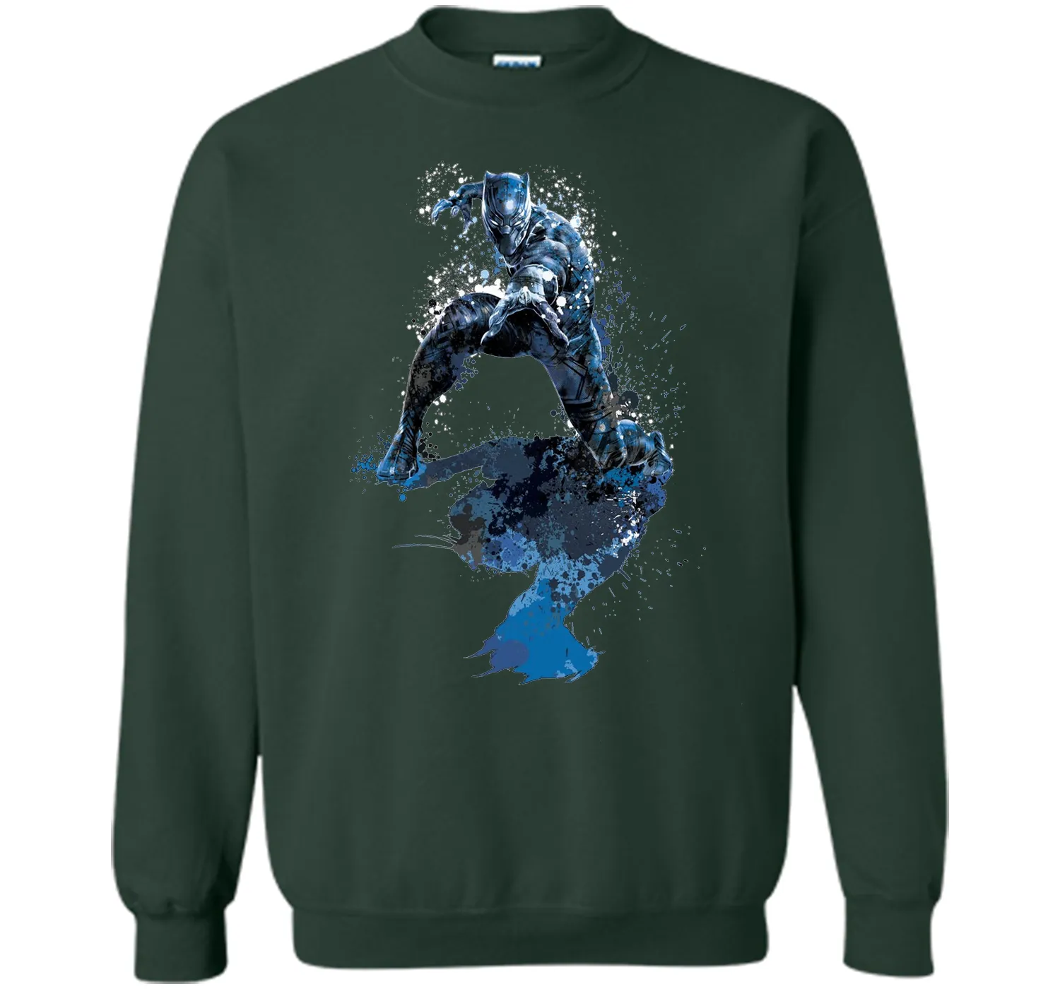 Black Panther Paint Splatter Graphic T-Shirt