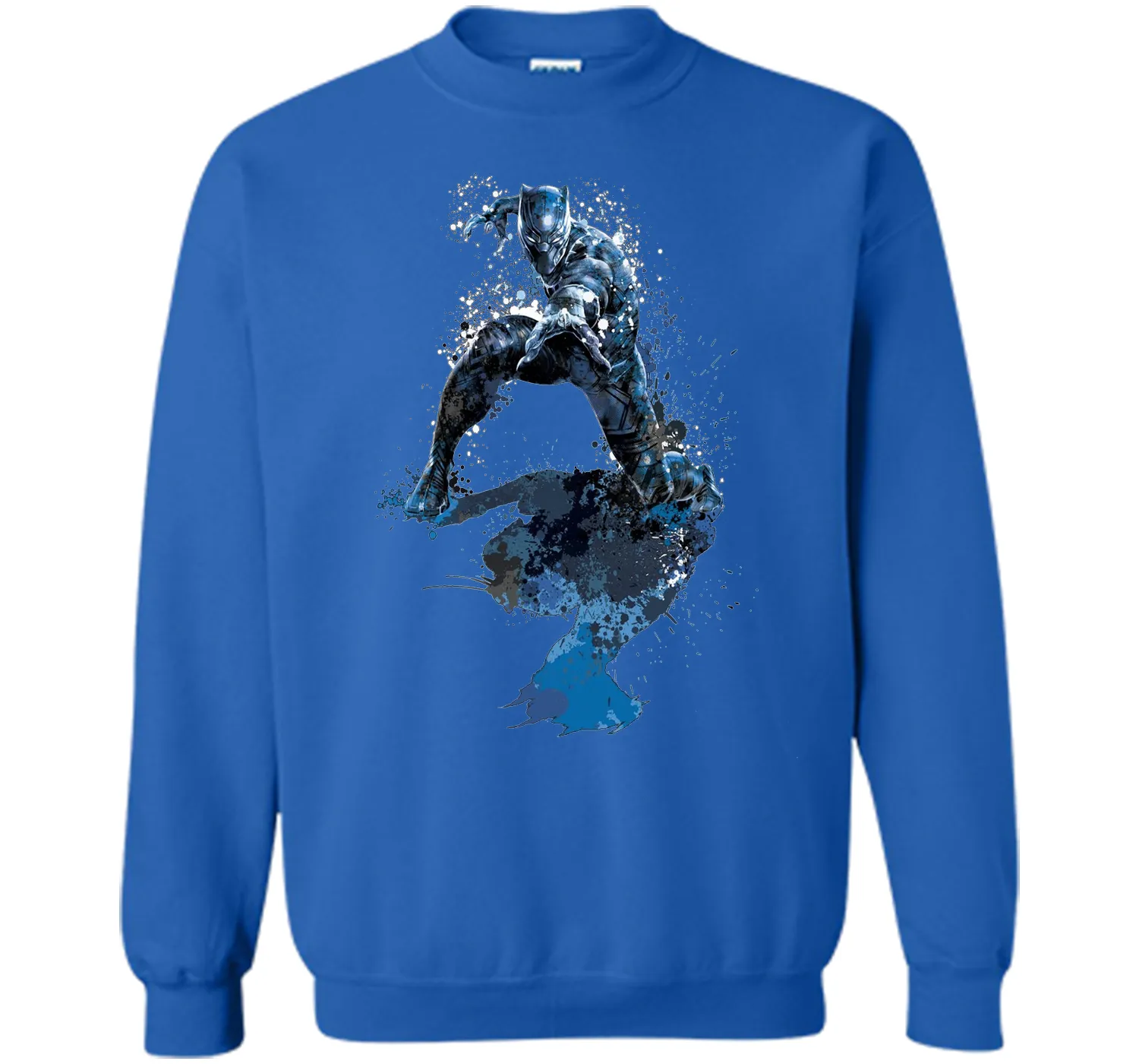 Black Panther Paint Splatter Graphic T-Shirt