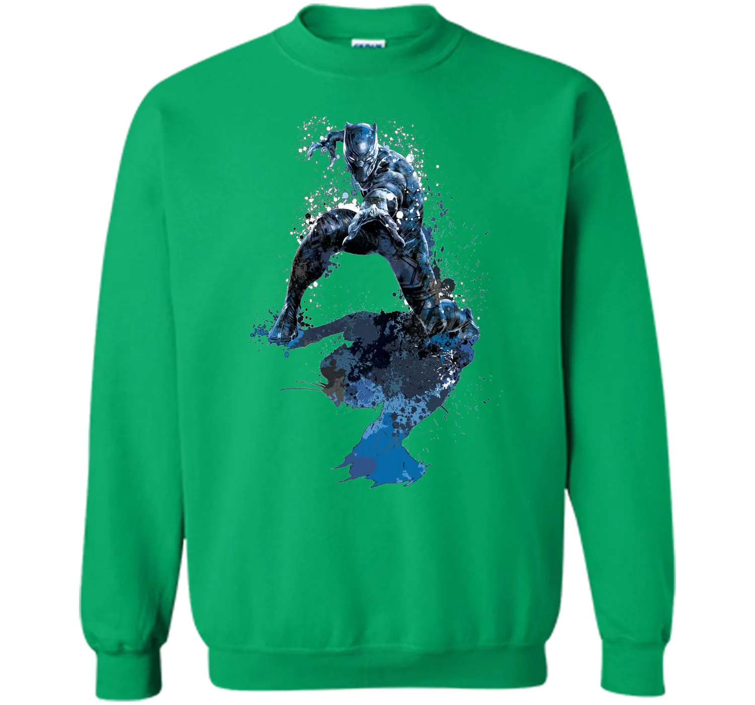 Black Panther Paint Splatter Graphic T-Shirt