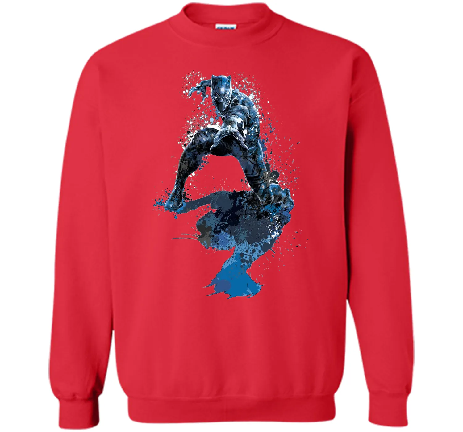 Black Panther Paint Splatter Graphic T-Shirt