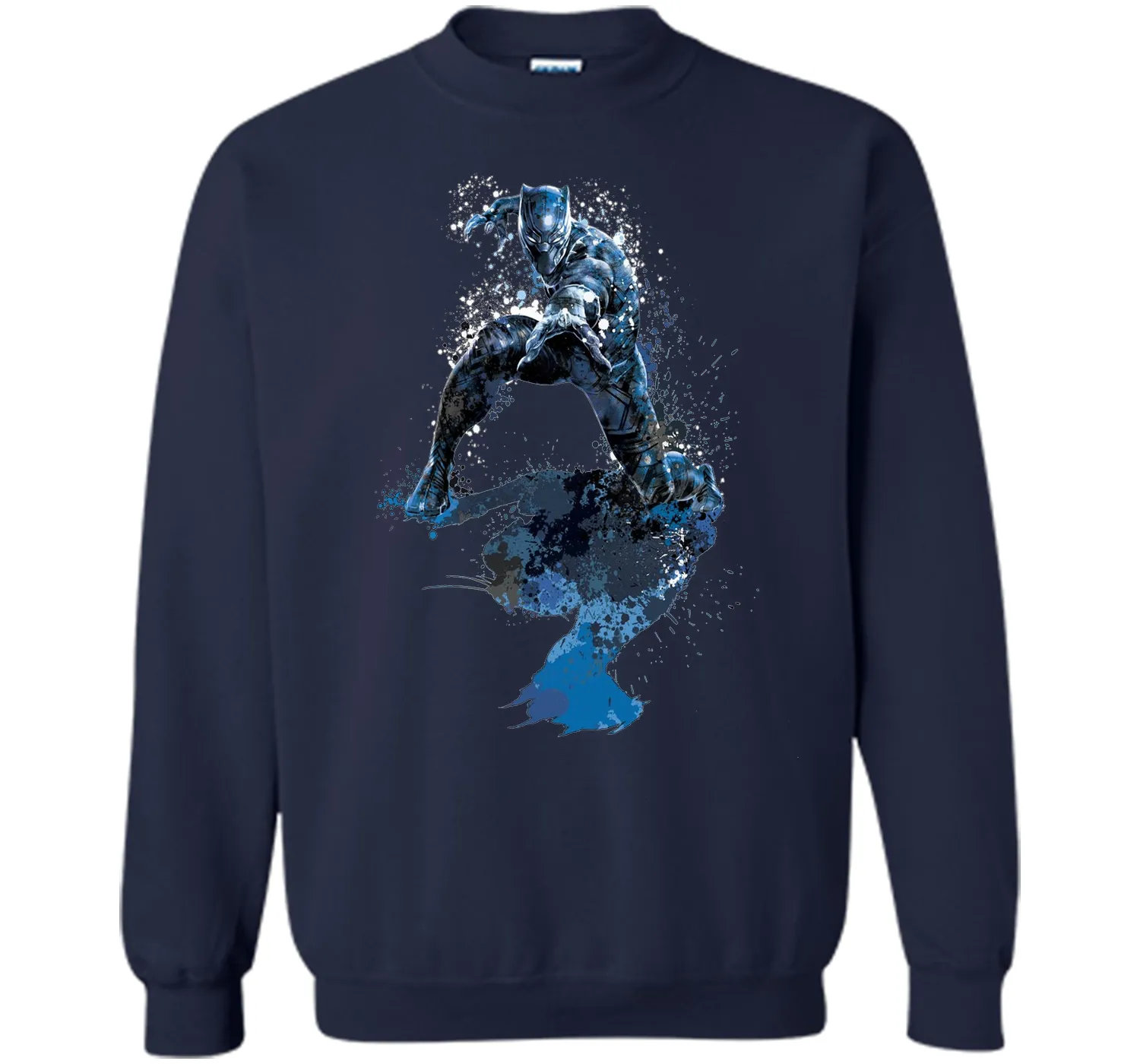 Black Panther Paint Splatter Graphic T-Shirt