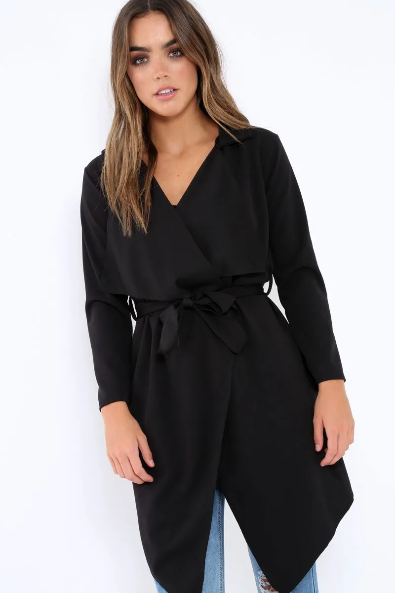 Black Waterfall Frill Jacket - Bexley