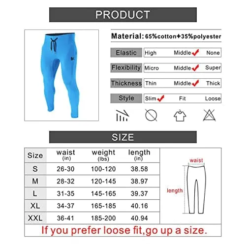 BROKIG Mens Zip Joggers Pants - Casual Gym Workout Track Pants Comfortable Slim Fit Tapered Sweatpants with Pockets (Small, Electric Blue)