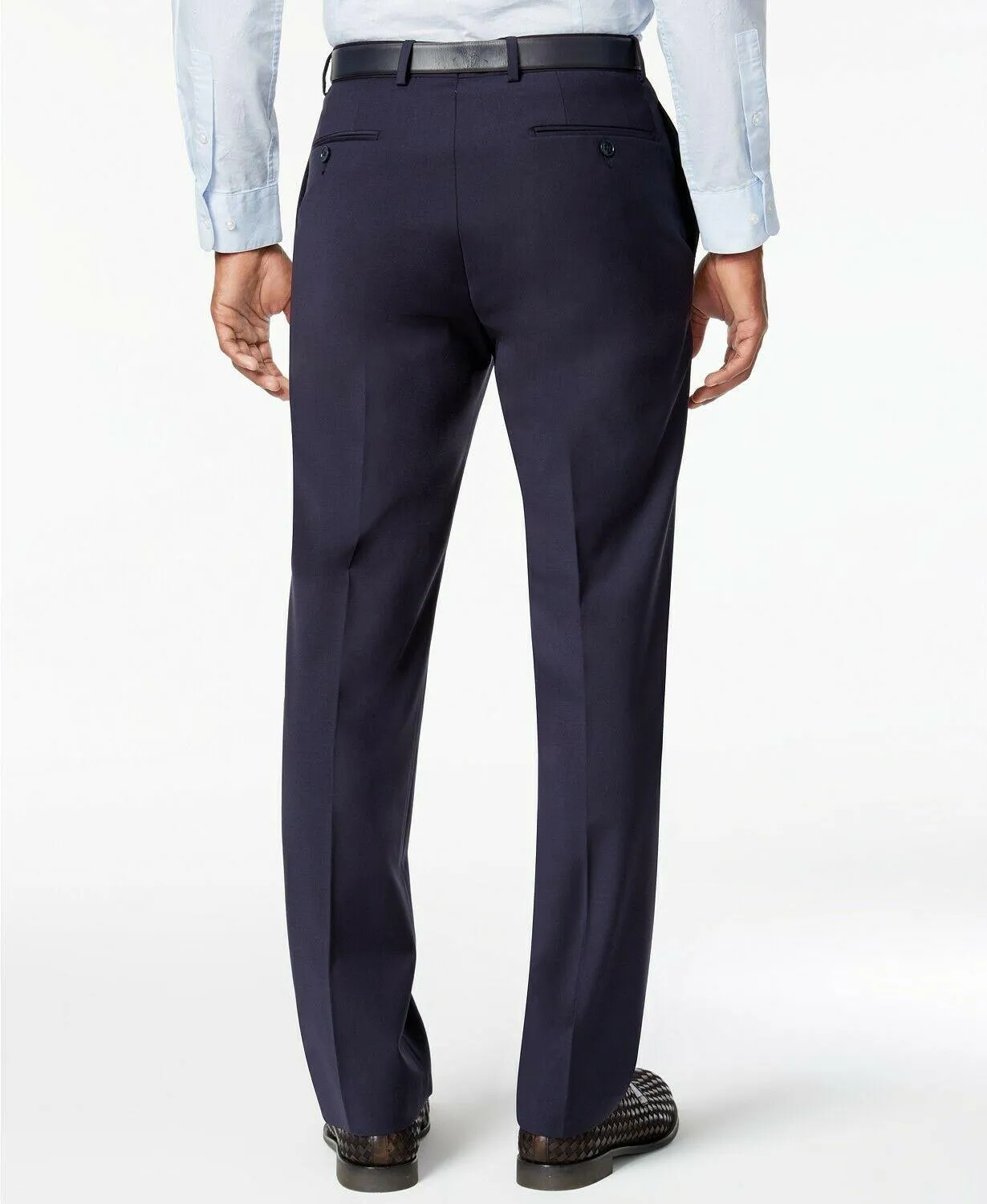 Calvin Klein X-Fit Solid Slim Fit Dress Pants 36 x 29 Navy Blue