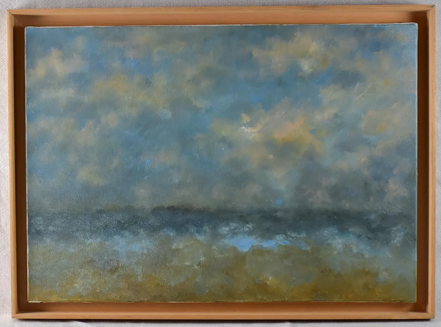 Contemporary landscape painting by Karibou - “Sous la tempête” 20½" x 28"
