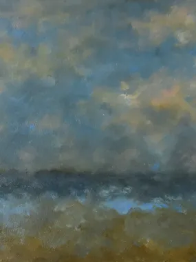 Contemporary landscape painting by Karibou - “Sous la tempête” 20½" x 28"