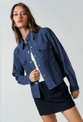 Dark Denim Blue Shacket