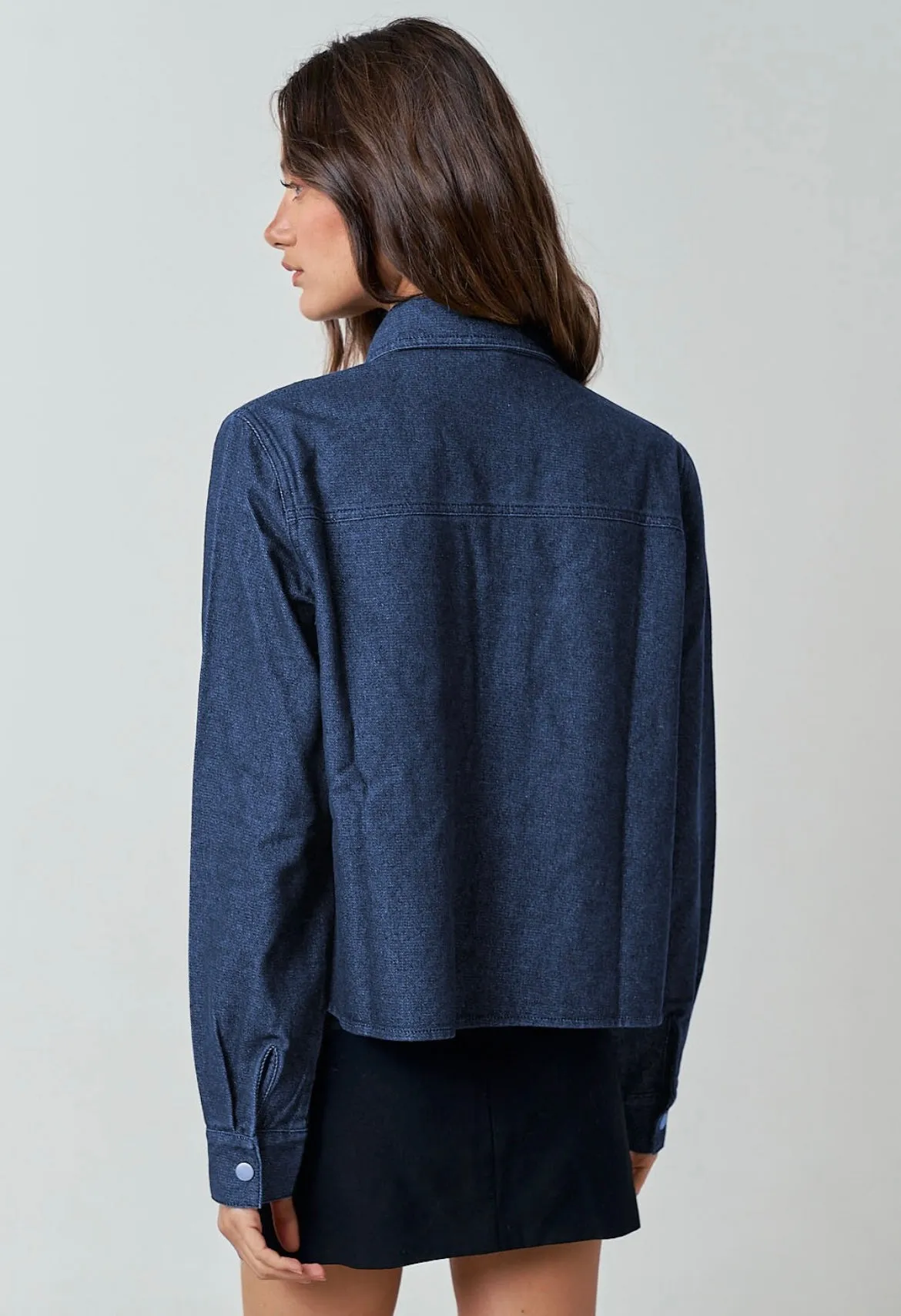 Dark Denim Blue Shacket