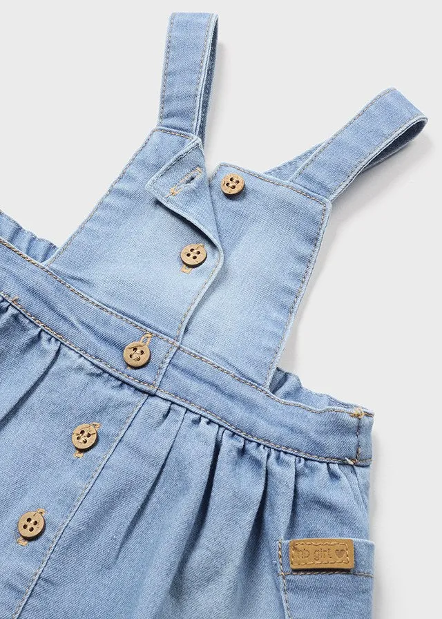 Denim Overall Dress & Tee Set