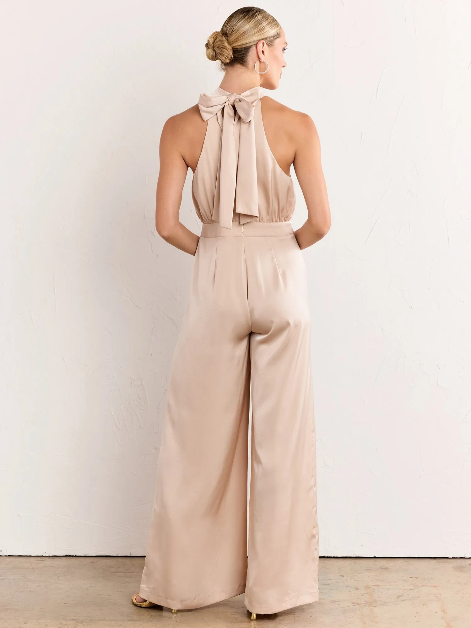 Do Be Sleeveless Bow Back Wide Leg Jumpsuit - Brands We Love
