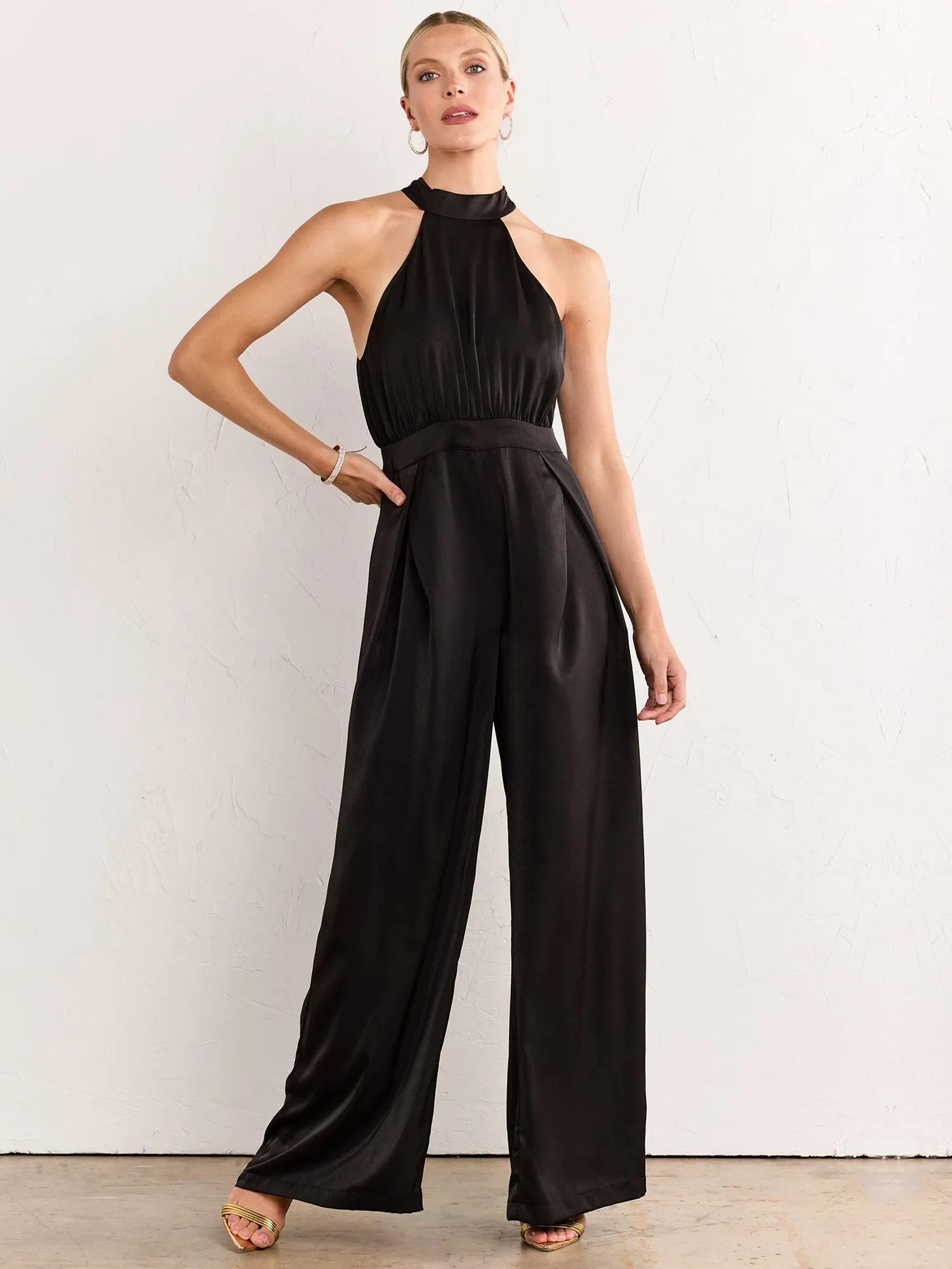 Do Be Sleeveless Bow Back Wide Leg Jumpsuit - Brands We Love
