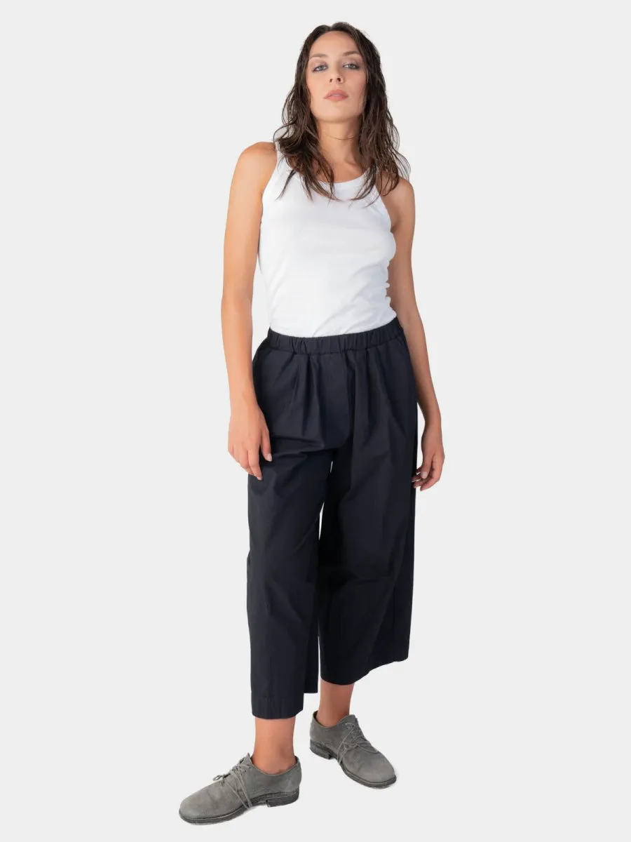 Elastic Waist Cotton Culottes
