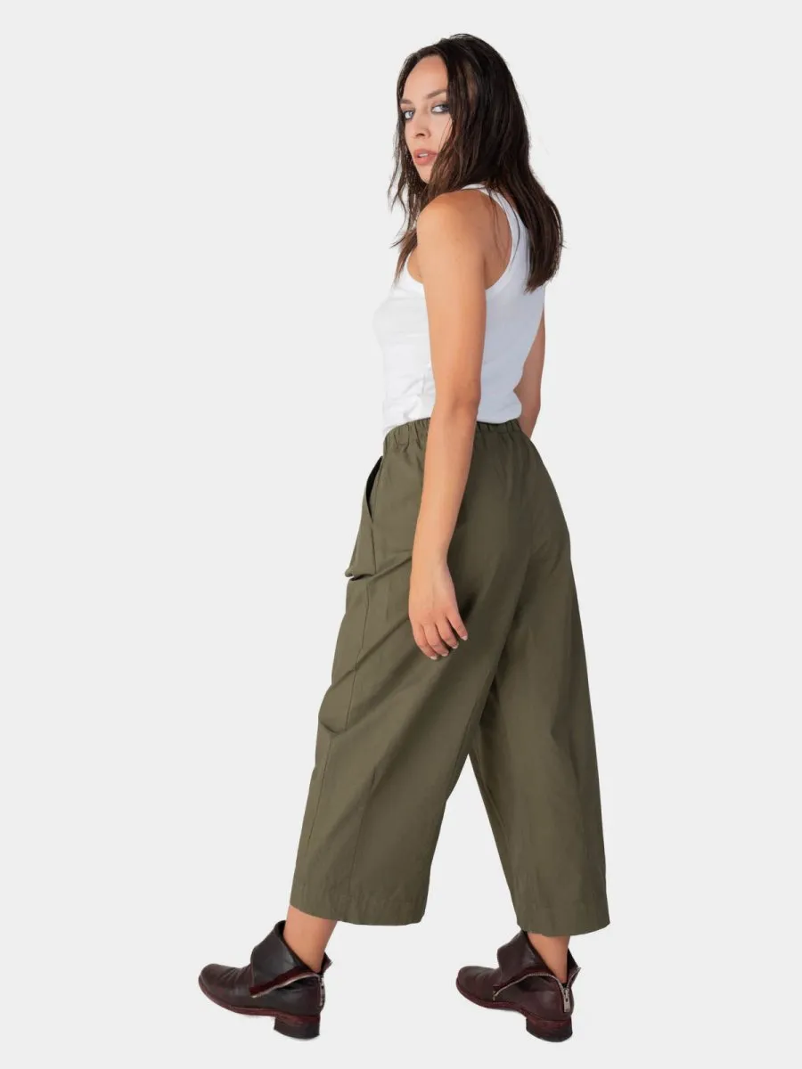Elastic Waist Cotton Culottes