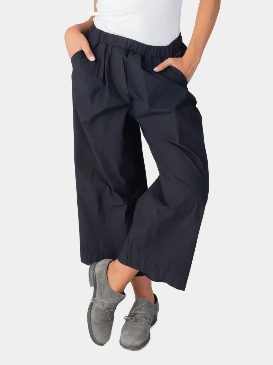 Elastic Waist Cotton Culottes