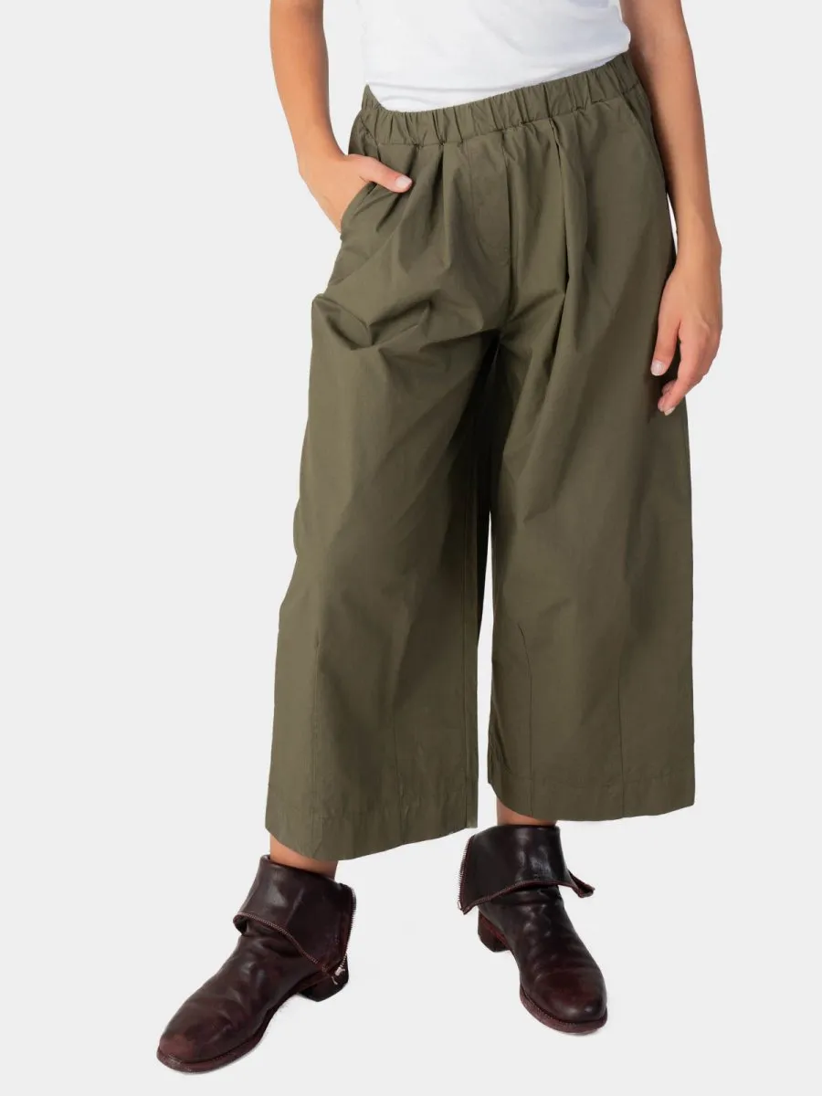 Elastic Waist Cotton Culottes
