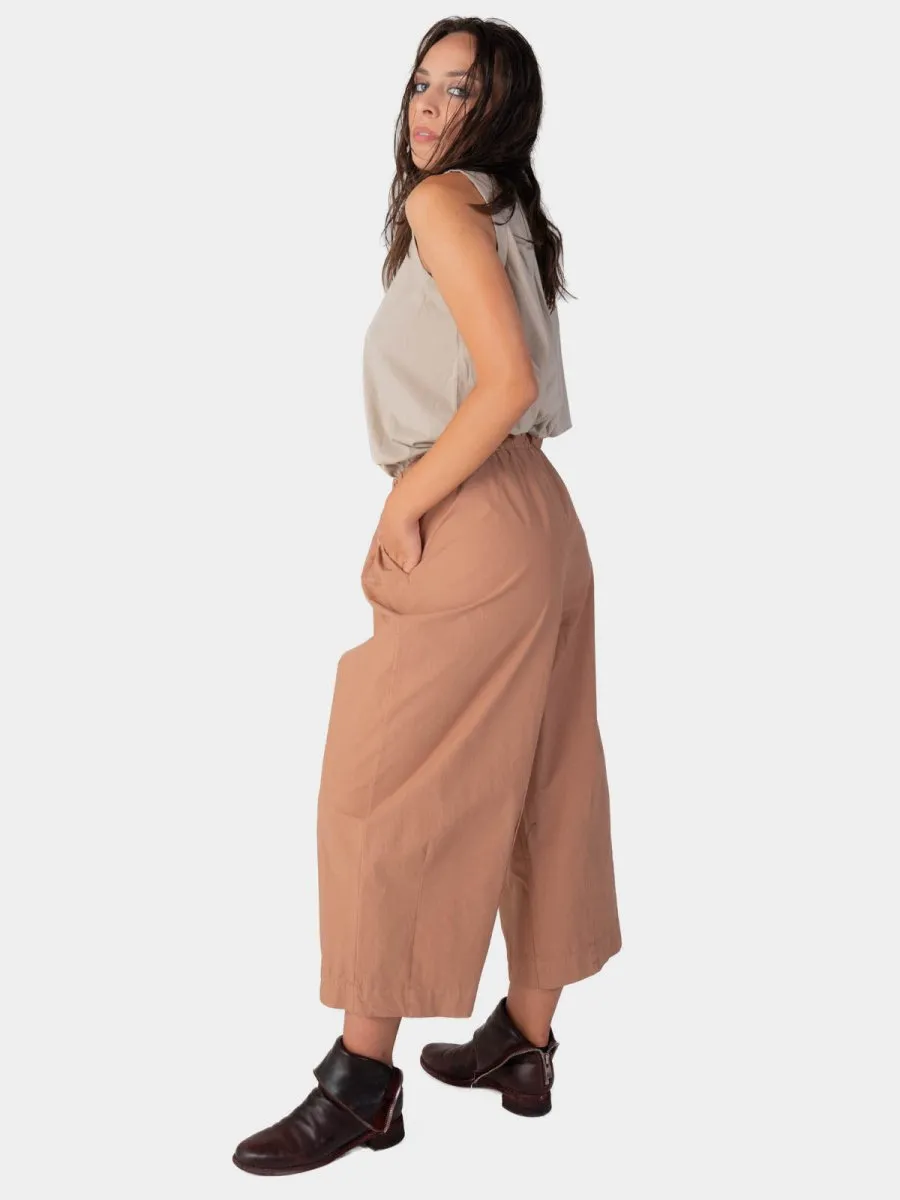 Elastic Waist Cotton Culottes