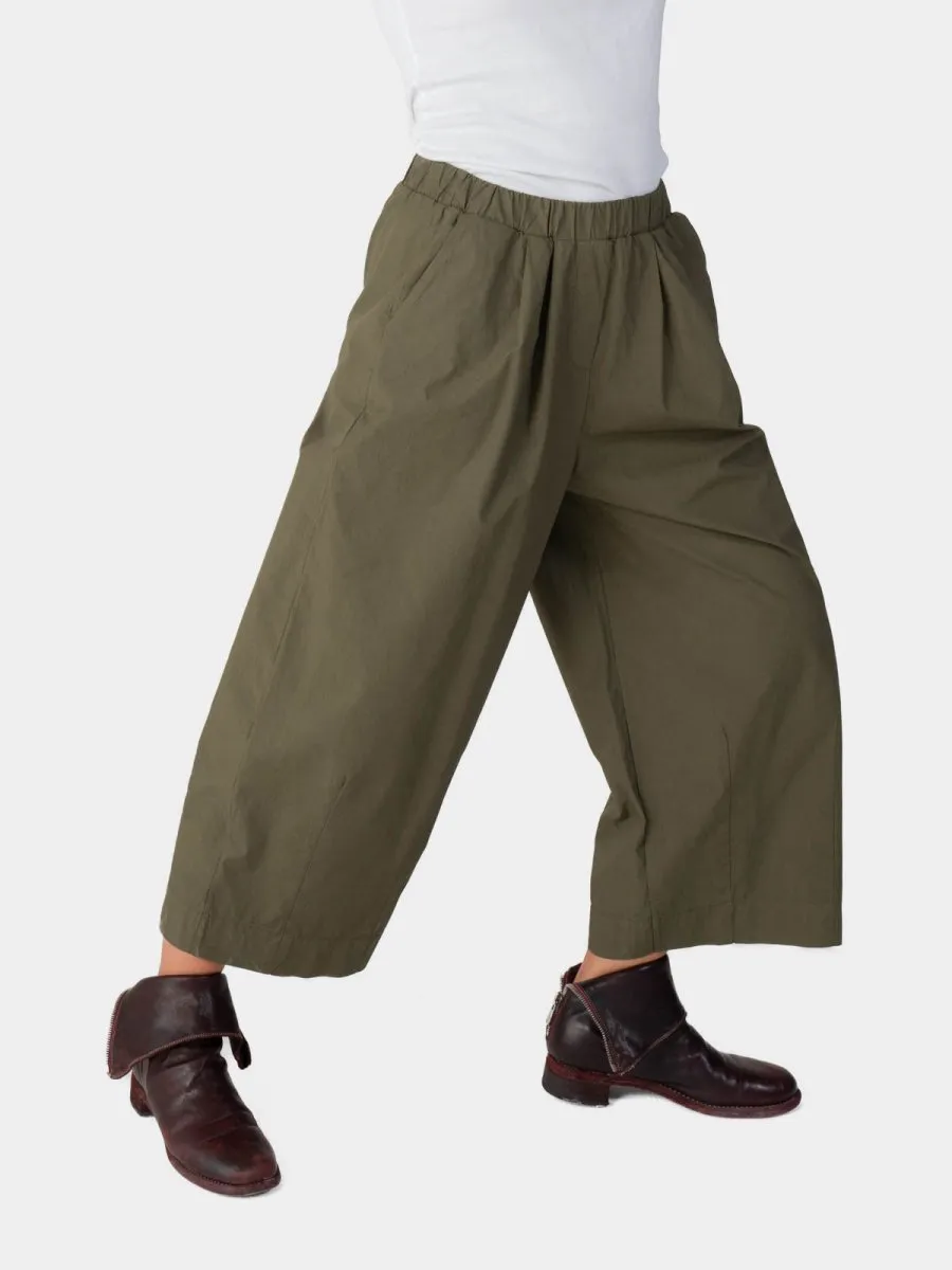 Elastic Waist Cotton Culottes