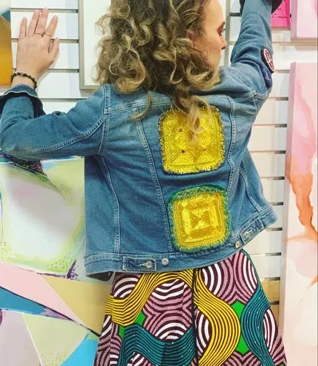 Embellished Denim Jacket-The Bella