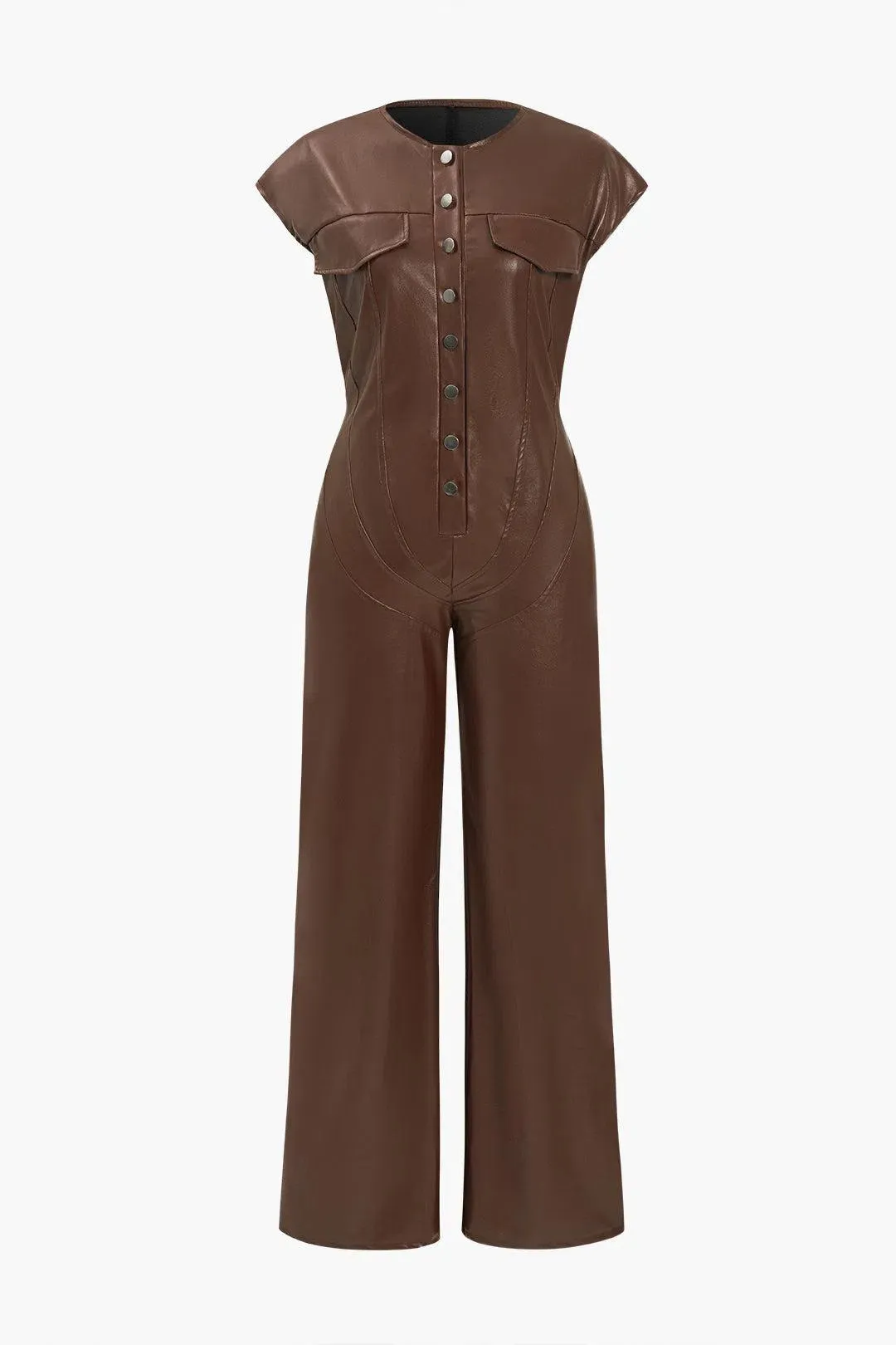 Fleur – Slim-fit design – Leather jumpsuit