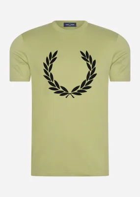 Flock laurel wreath t-shirt - sage green