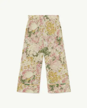 Flowers White Antelope Pants