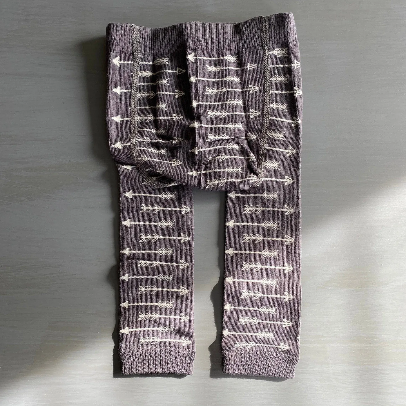 Footless Tights - Arrows - Charcoal/Gray