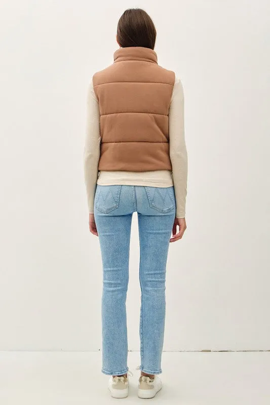 Funnel Neck Puffer Vest