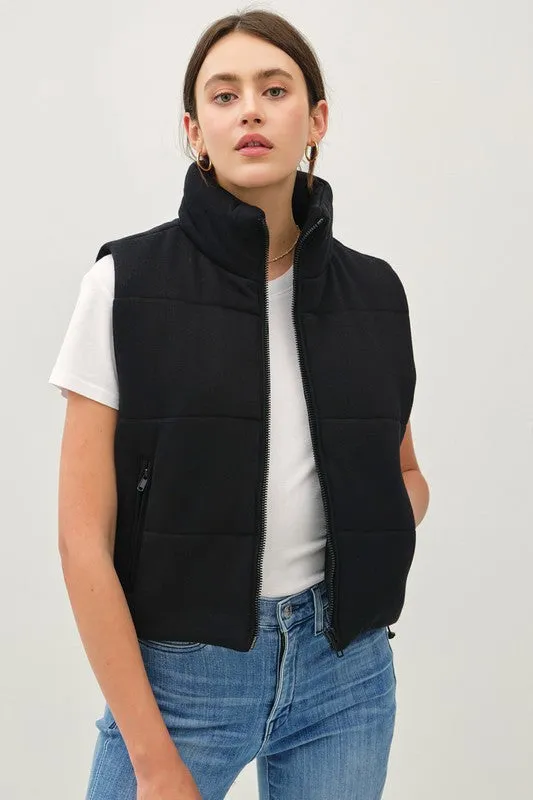 Funnel Neck Puffer Vest