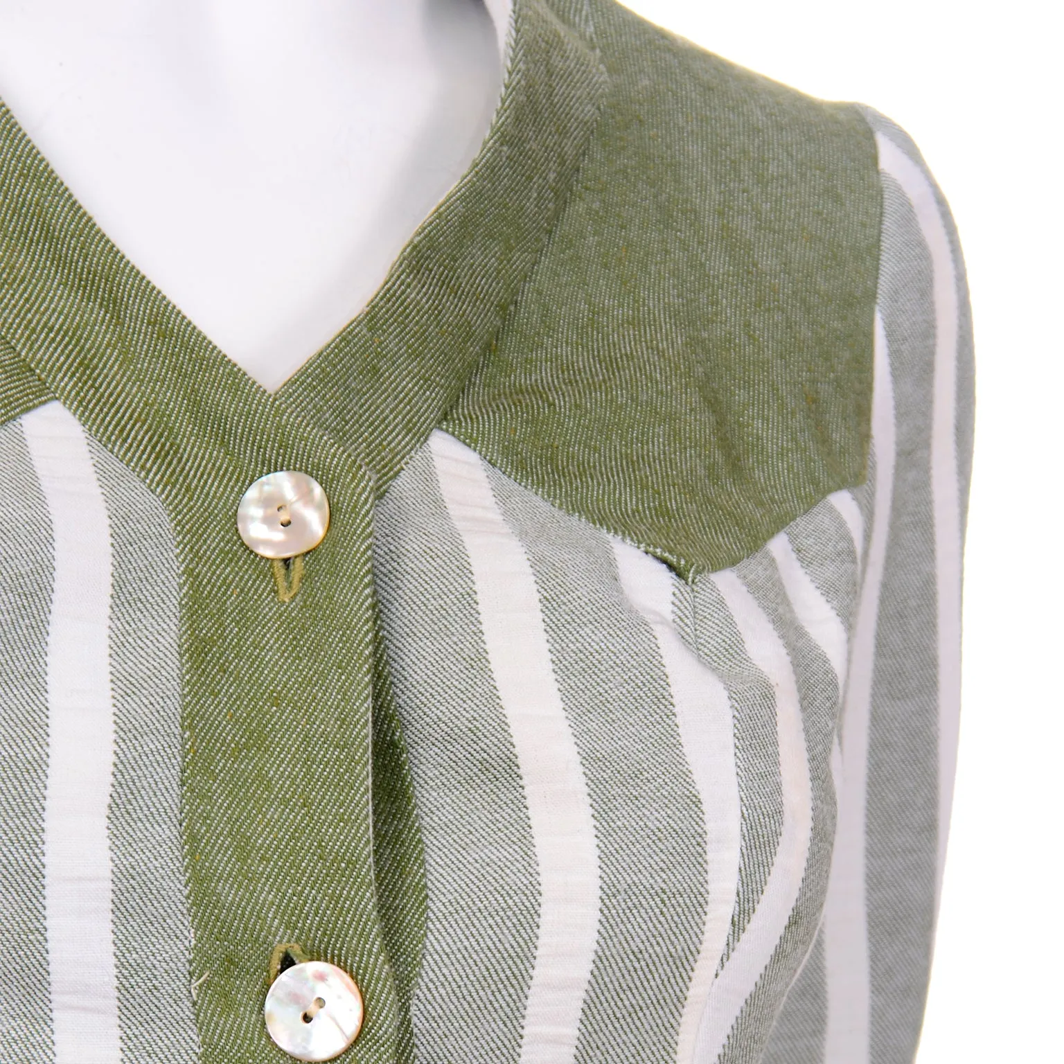 Hal Krasell California Vintage 1960s Green Striped Jacket