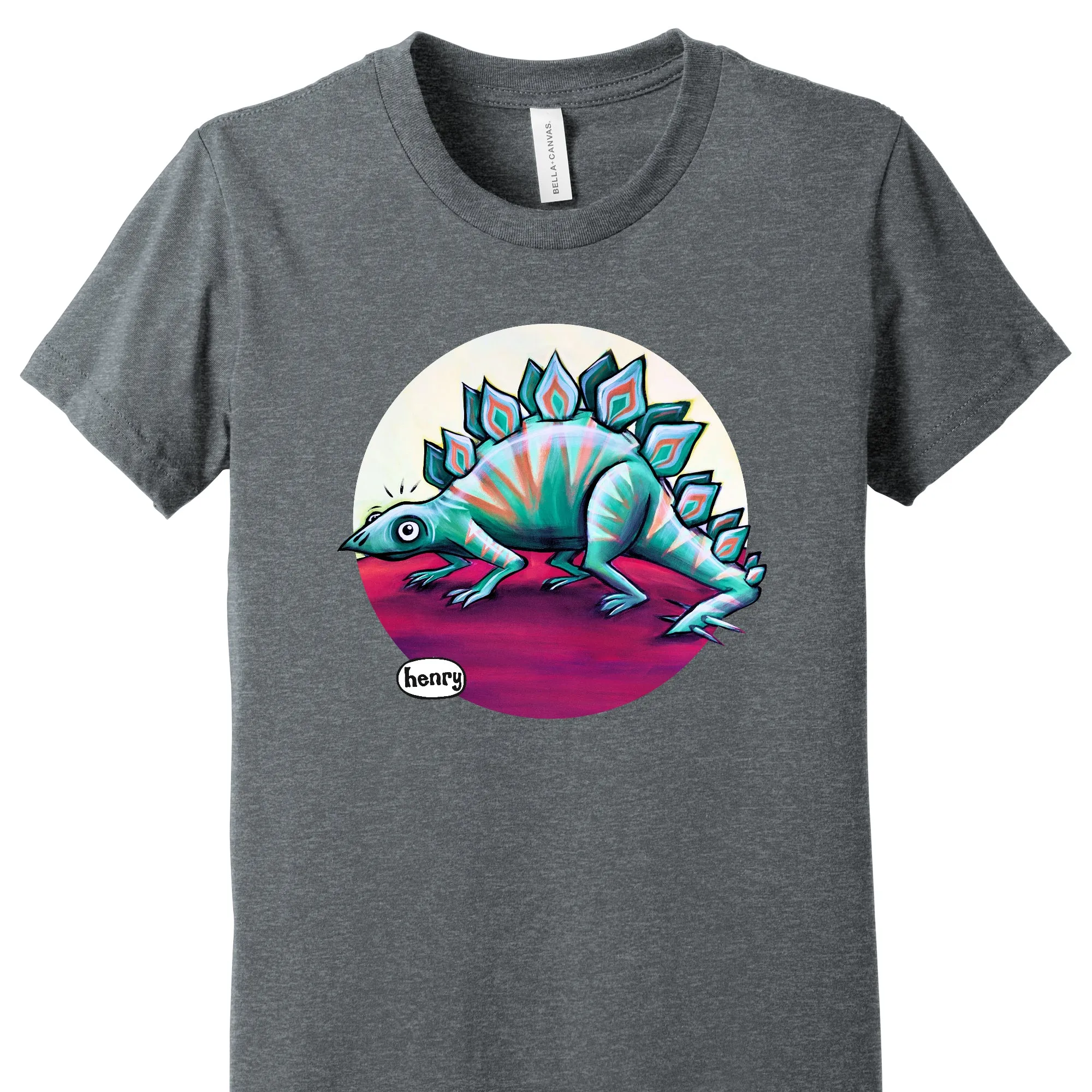 Henrystegosaurus Youth T-Shirt | Wearable Art by Seattle Mural Artist Ryan "Henry" Ward