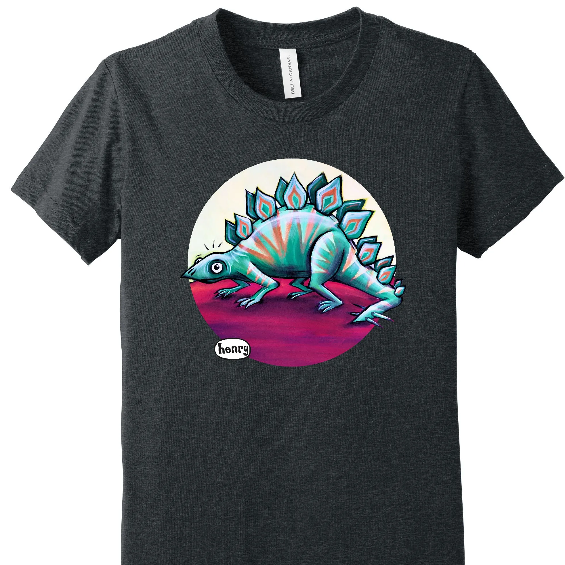 Henrystegosaurus Youth T-Shirt | Wearable Art by Seattle Mural Artist Ryan "Henry" Ward