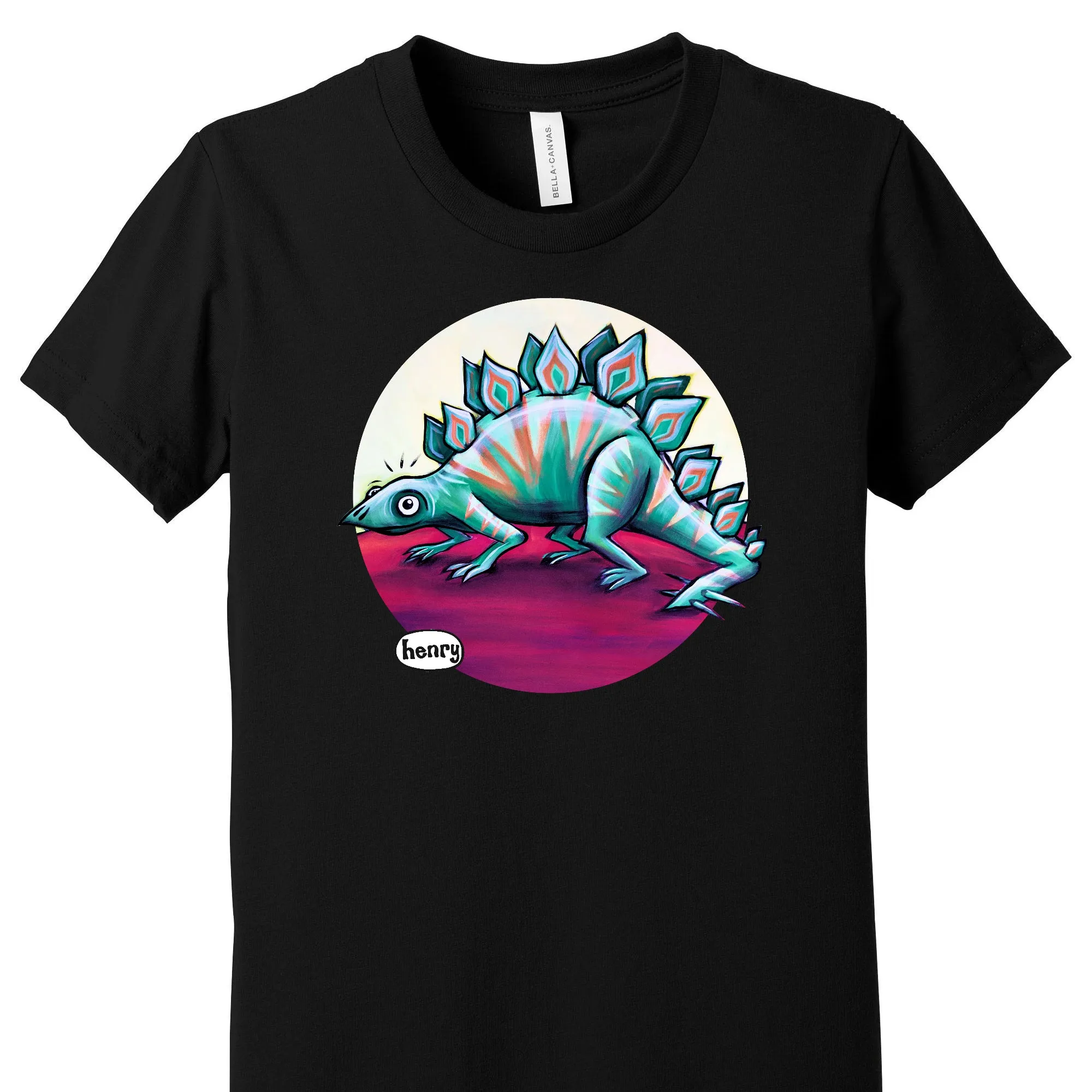 Henrystegosaurus Youth T-Shirt | Wearable Art by Seattle Mural Artist Ryan "Henry" Ward