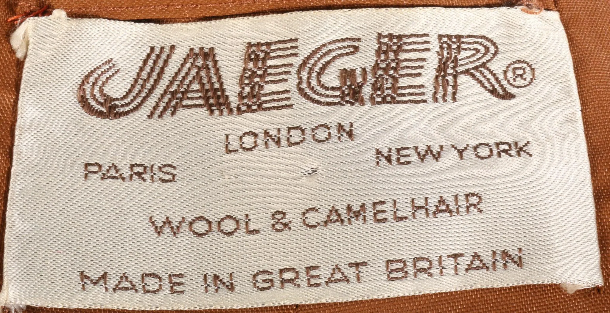 Jaeger Jacket with Rounded Collar Wool and Camelhair Brown Size 12