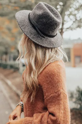 Lounging In London Knit Hat In Dark Grey