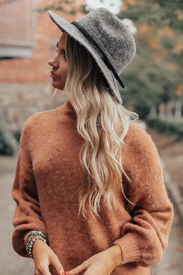 Lounging In London Knit Hat In Dark Grey
