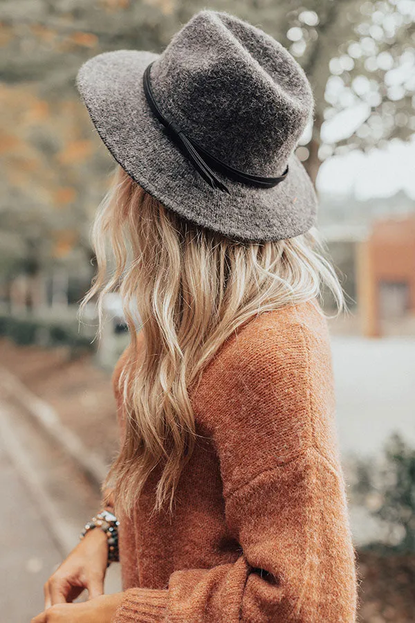 Lounging In London Knit Hat In Dark Grey