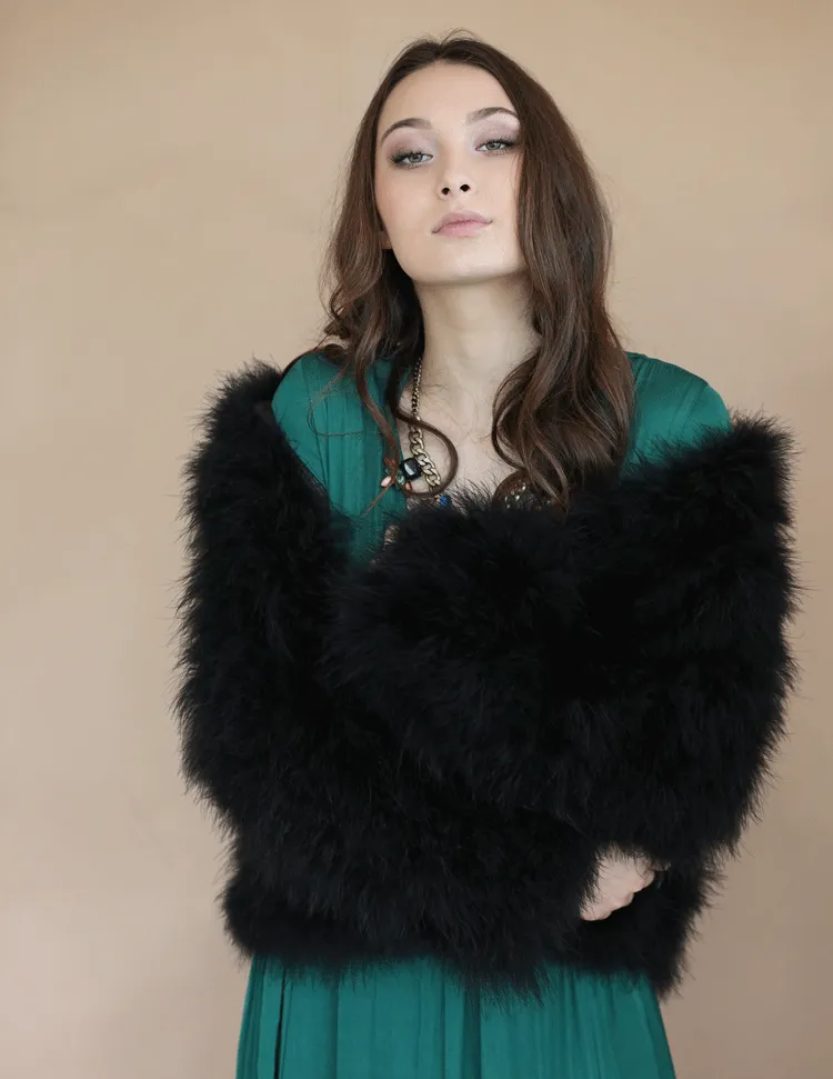 Louvre - Feather Jacket in Jet