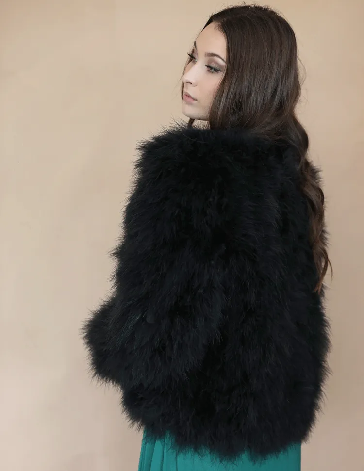 Louvre - Feather Jacket in Jet